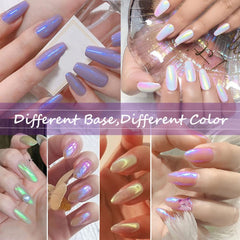 Lingyun dark-base chrome effect creates bold mirror finish on black gels.