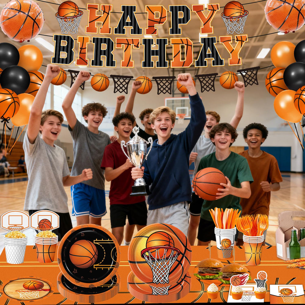 Linhaxm basketball cake topper adds a focal celebration touch