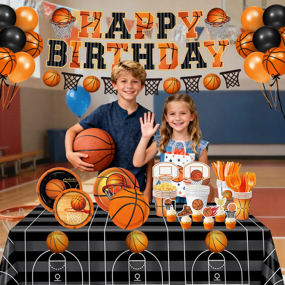 Linhaxm basketball napkins, two-design set for easy cleanup during celebrations