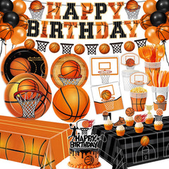 Linhaxm basketball plates 9in with bold designs for sturdy party serving