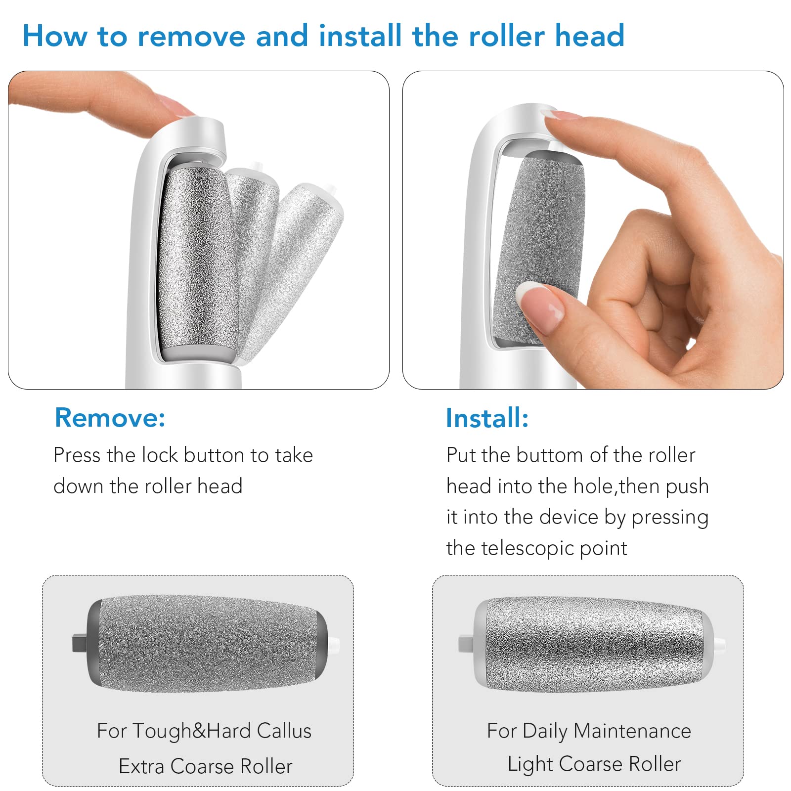 LINKEVAP roller heads fine coarse illustrate versatile maintenance and tougher patches