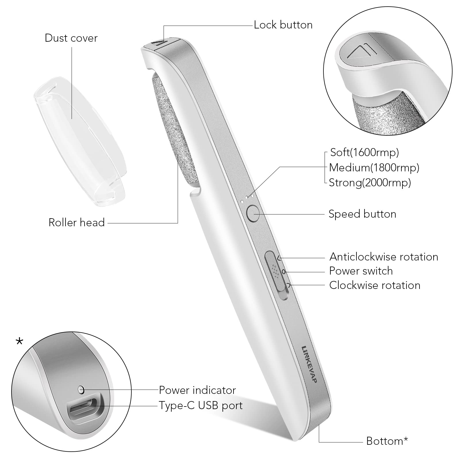 LINKEVAP USB charging cord included keeps tool ready for on-demand care
