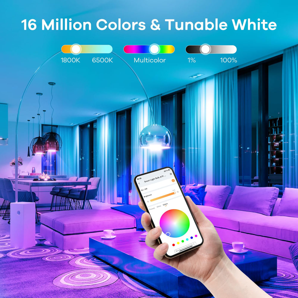 Linkind 1800K-6500K color temperature range for warm to cool whites.
