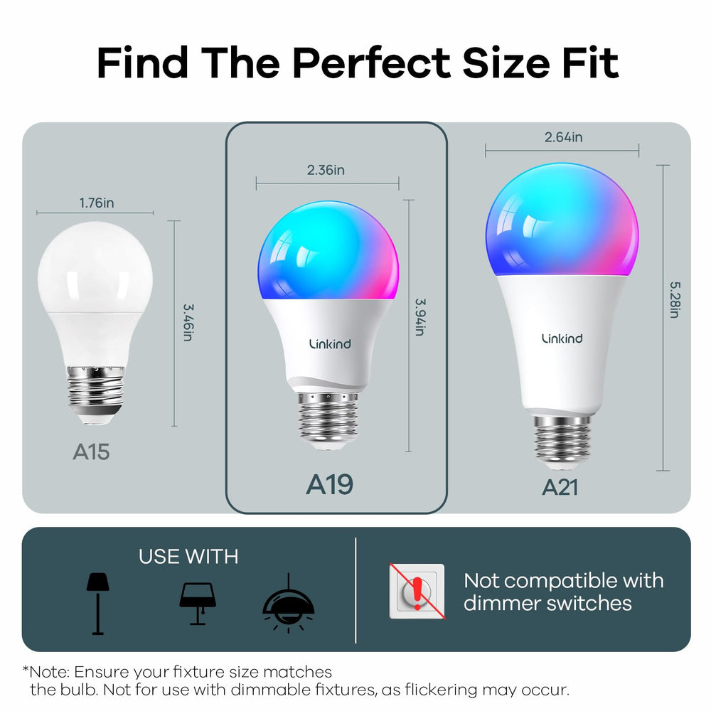 Linkind 6-pack smart bulbs for easy room-to-room setup.