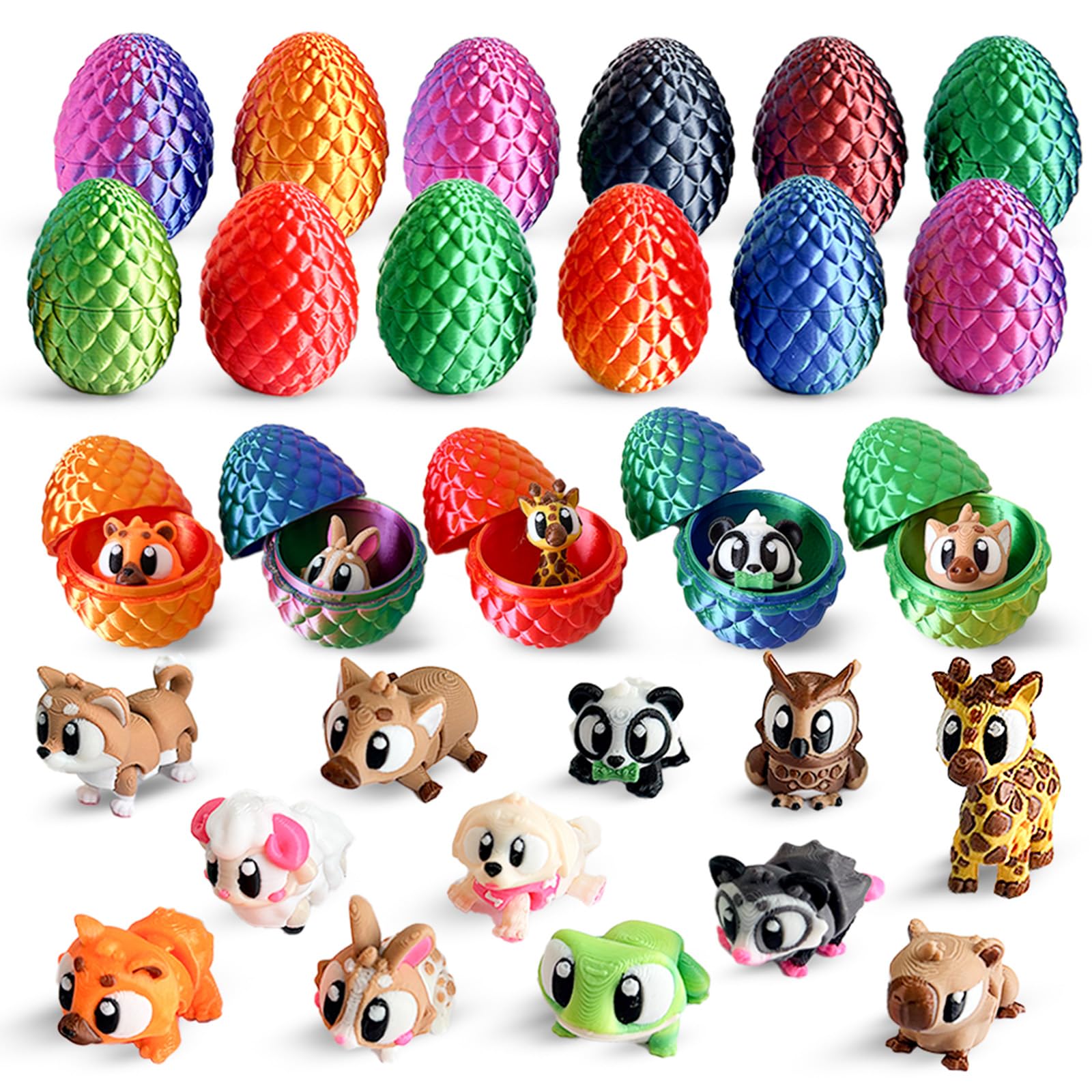 LINLINGTOYS Easter eggs prefills: colorful eggs ready for instant Easter egg hunts.