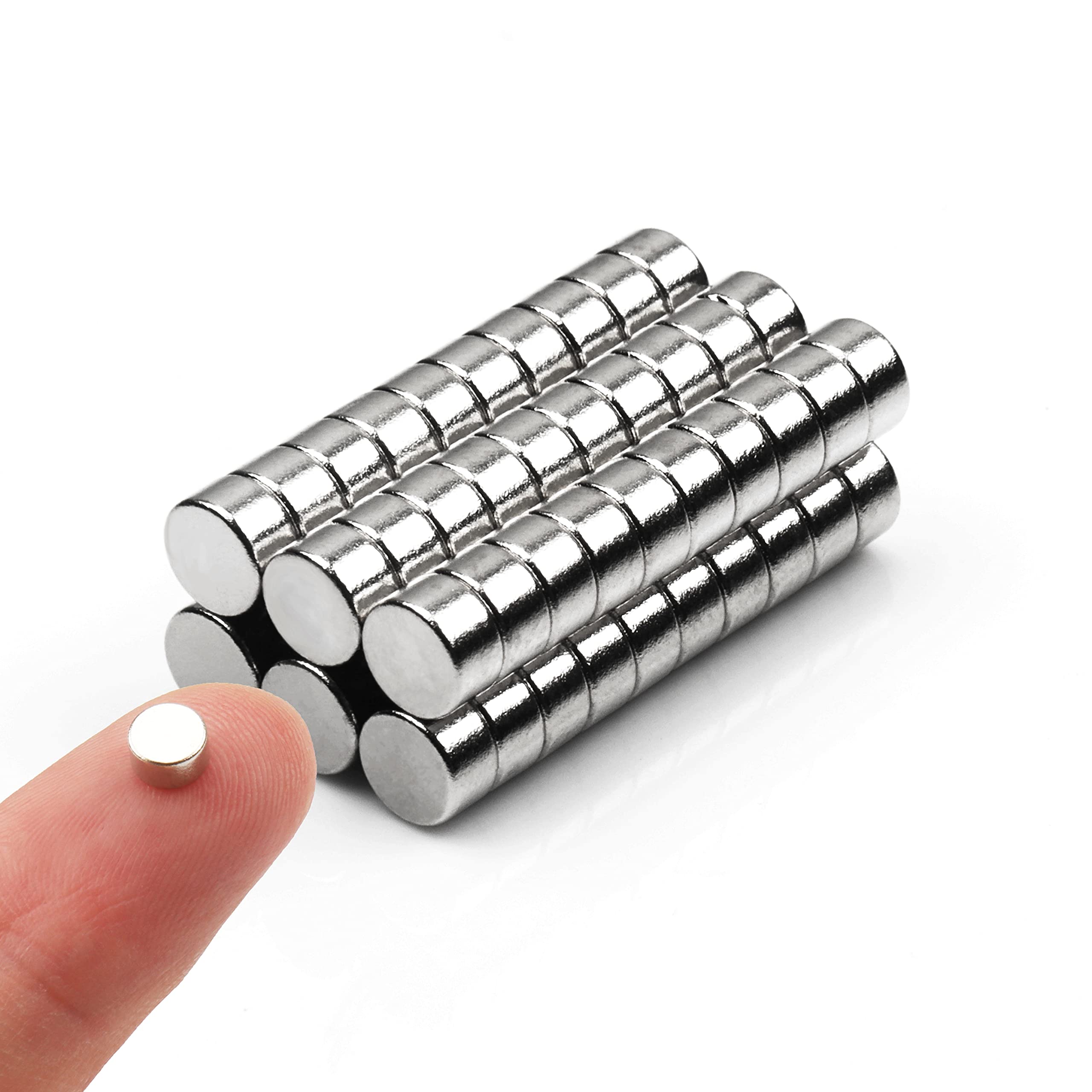 Linlinzz 60pcs round magnets hold fridge notes securely.