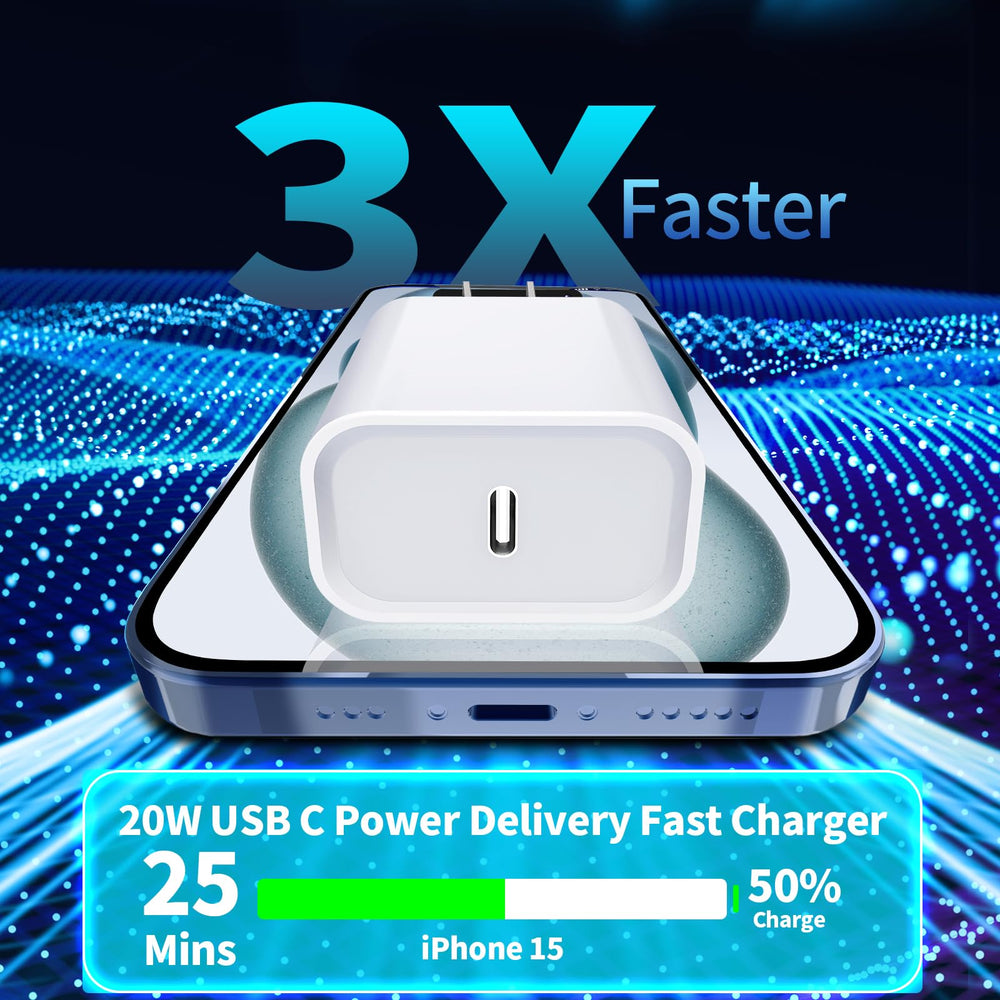 Linocell 4-pack 20W USB-C chargers for versatile home charging.
