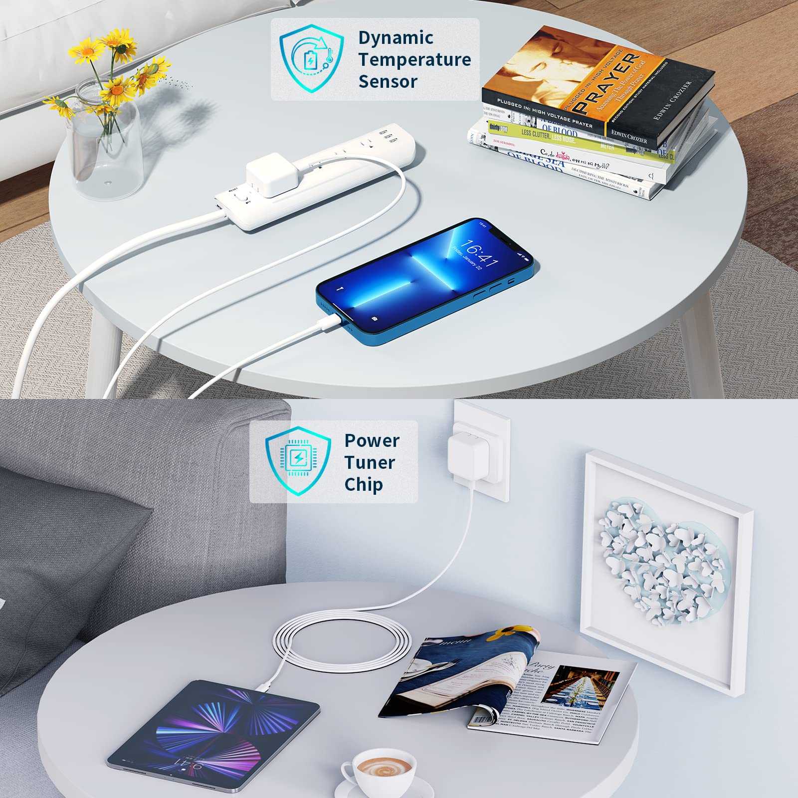 iPhone 17 fast charging session with Linocell, potential to reach 80% in 35 minutes.