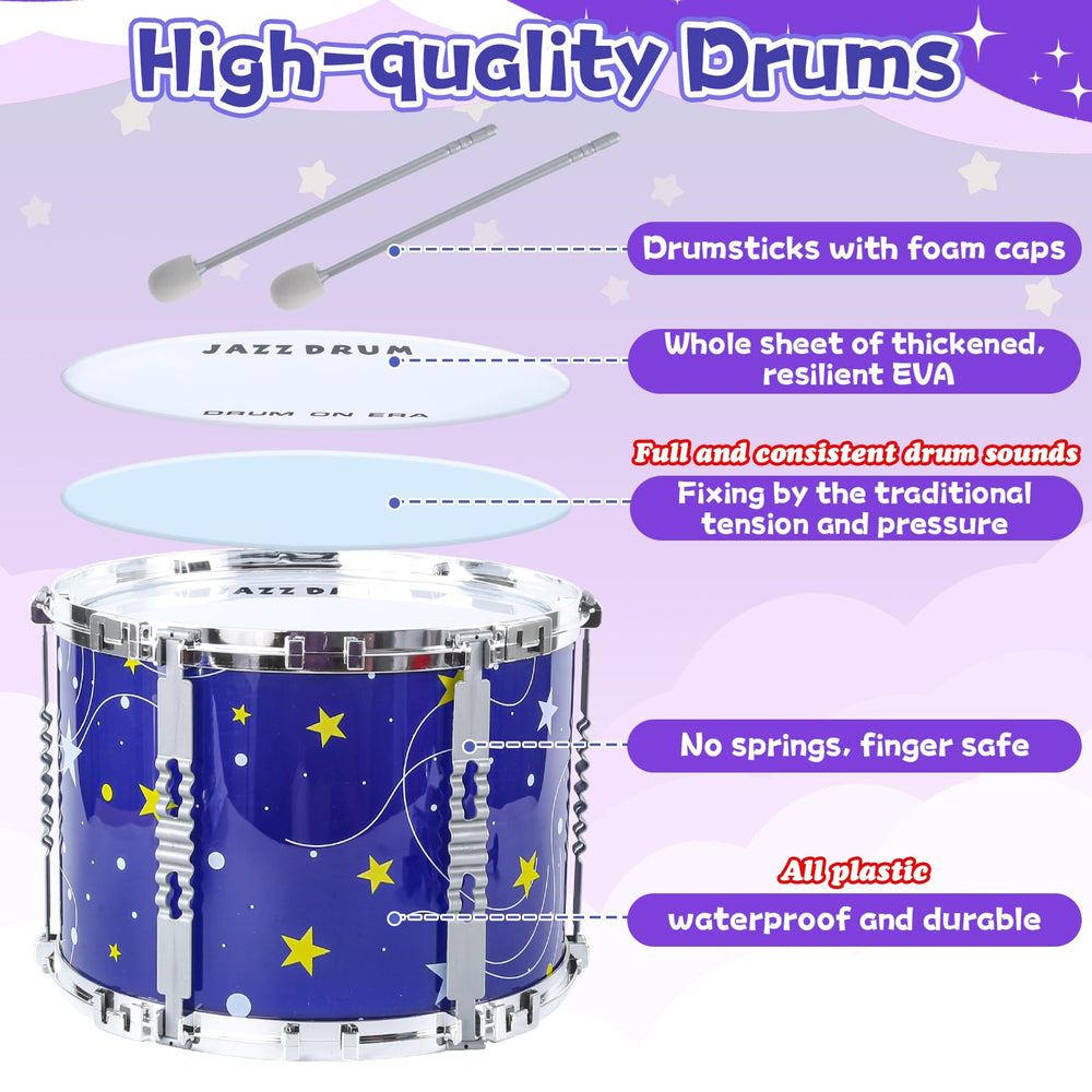 LinseyFun medium drums for budding musicians and layered rhythms