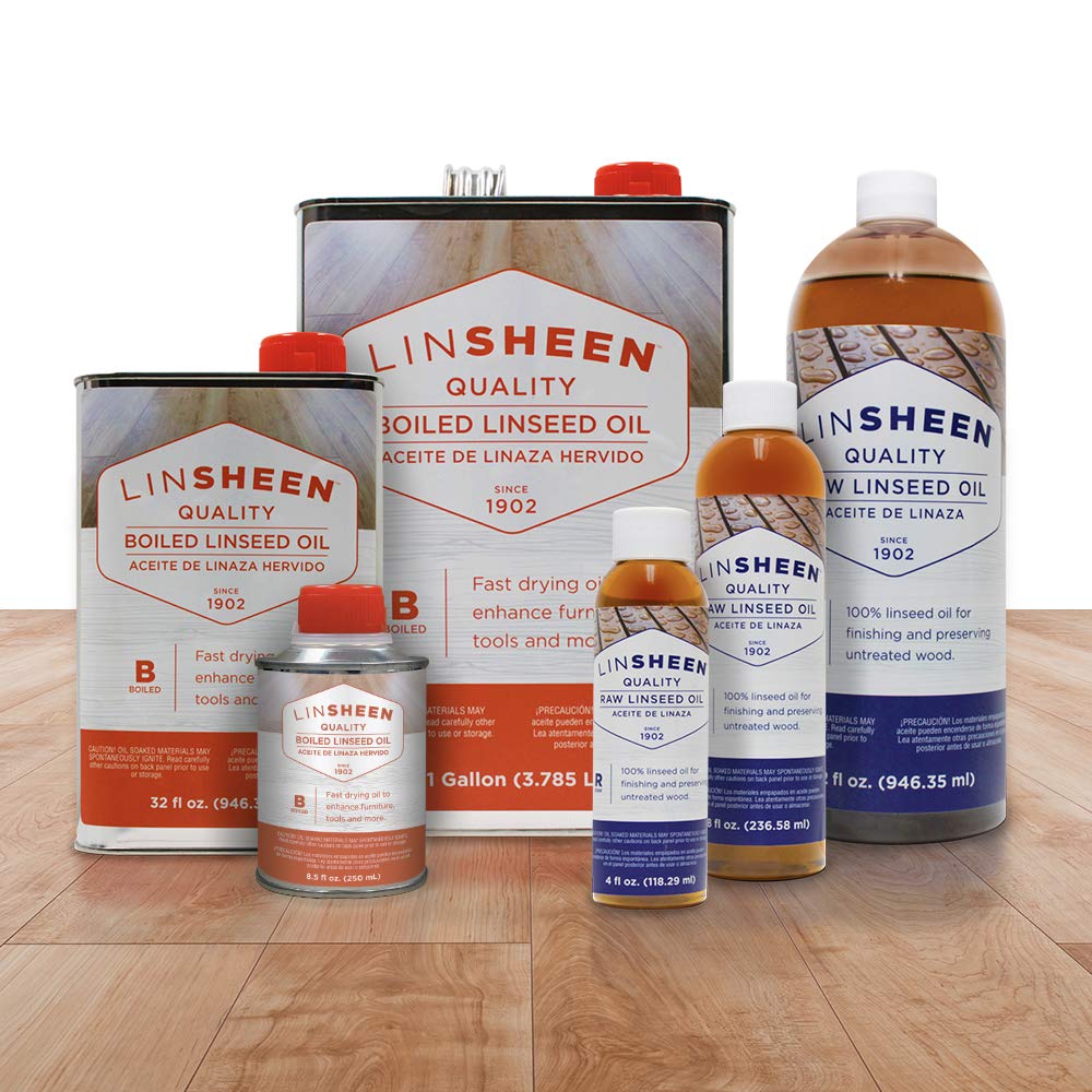 LinSheen Boiled Linseed Oil demonstrates fast-drying action on wood