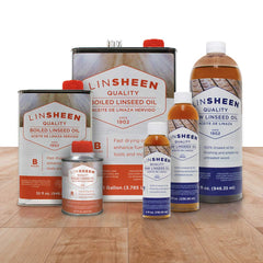 LinSheen Boiled Linseed Oil demonstrates fast-drying action on wood