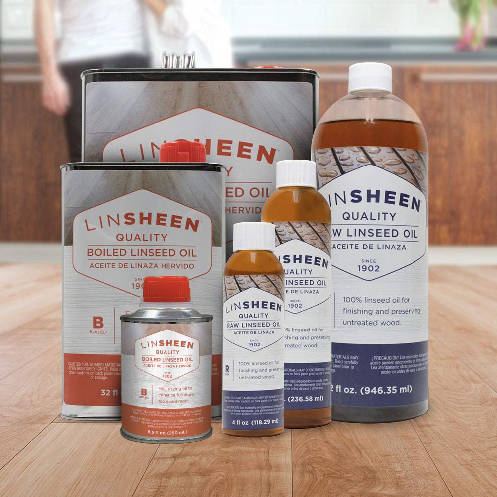 LinSheen Boiled Linseed Oil used on sporting equipment for surface care