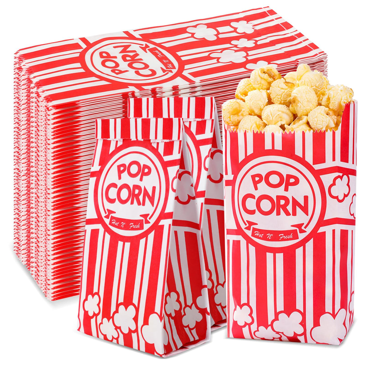 LINSIRON 225-pack popcorn bags for bulk movie nights and events.