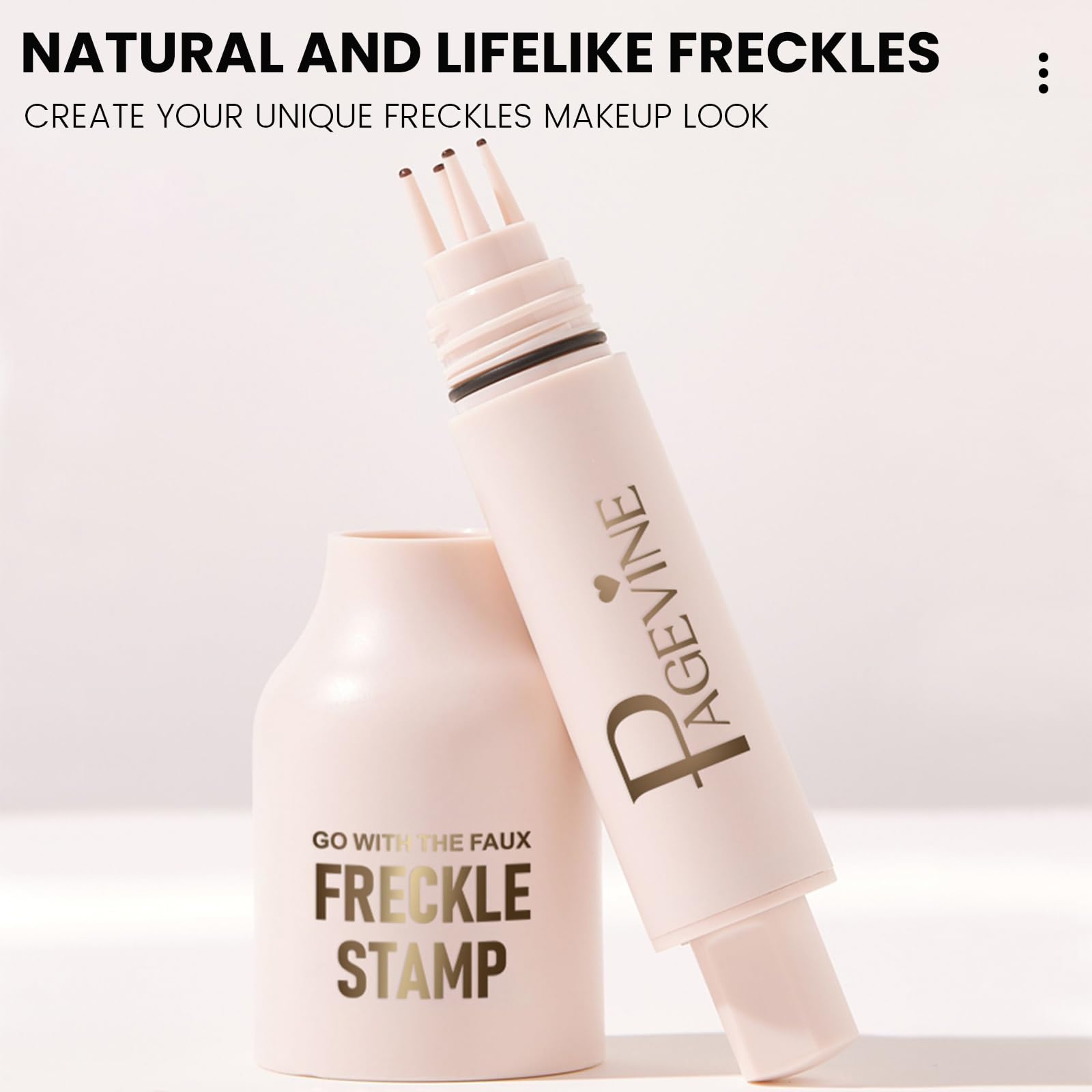 Liopif Freckle Stamp Pen vegan cruelty-free badge on packaging.