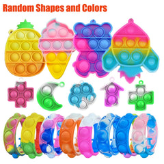 Liovccty random color pop toys shown to attract children at celebrations and events.