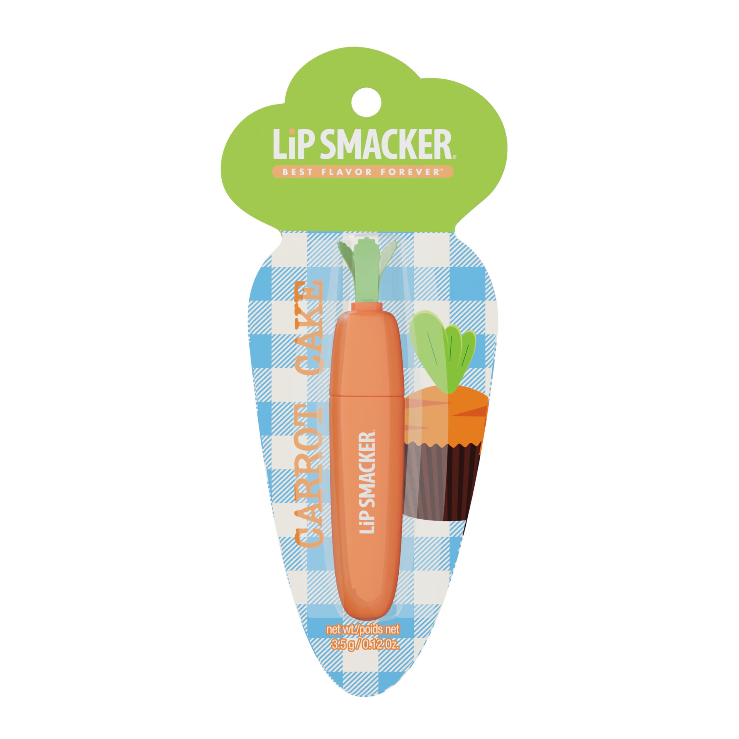 Lip Smacker Carrot Lip Balm Easter shape moisturizes for spring smiles.