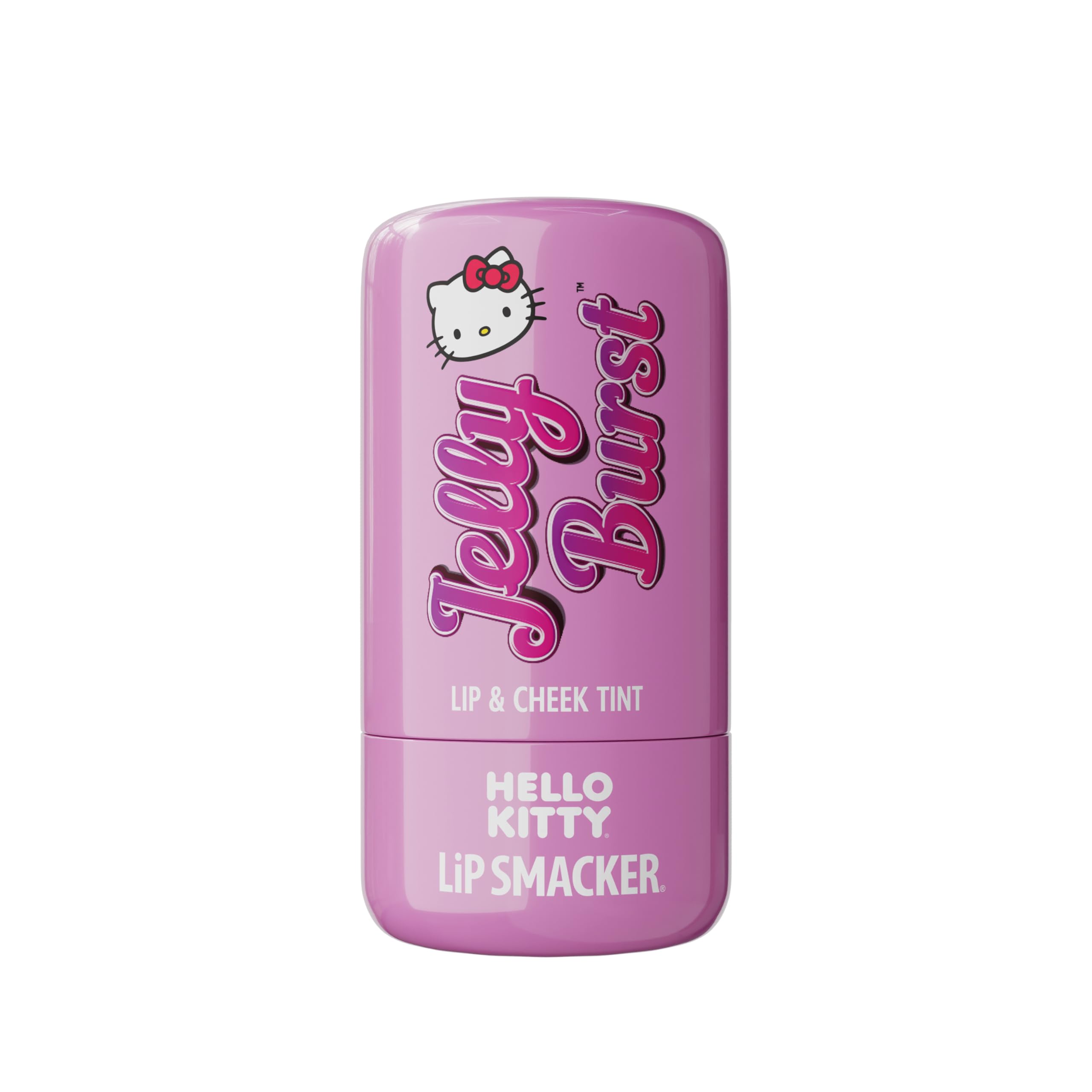 Compact Lip Smacker Hello Kitty tint for on-the-go color touch-ups.