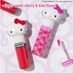 Hello Kitty cheerful cherry flavor swatch with a glossy, fruity finish.