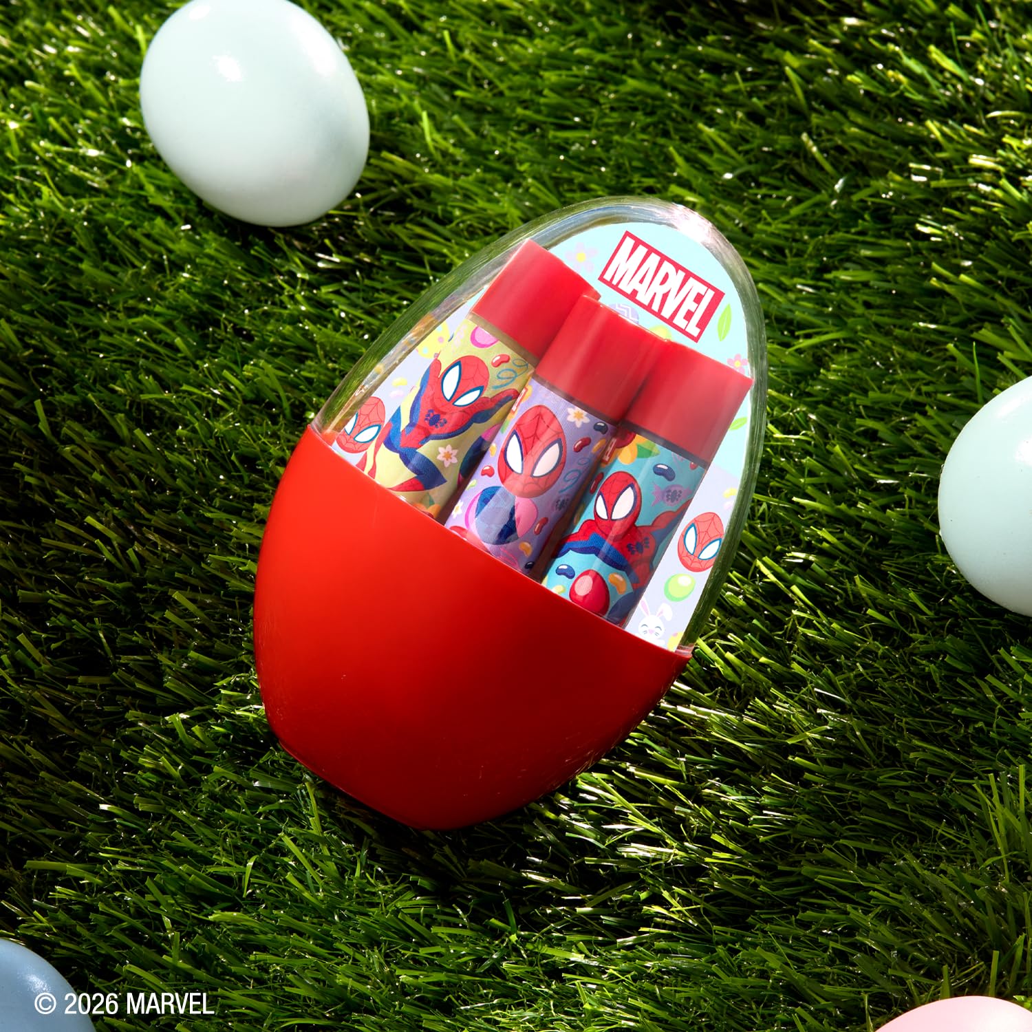 Lip Smacker Spider-Man Cherry balm glides on smoothly for soft, flavored lips.