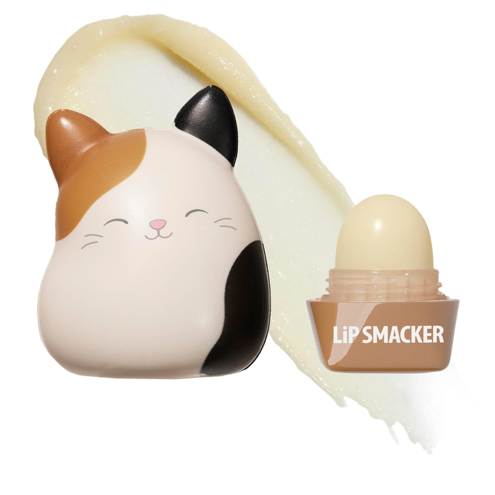 Lip Smacker Cam Squishmallows lip balm with squishy top for playful moisture.