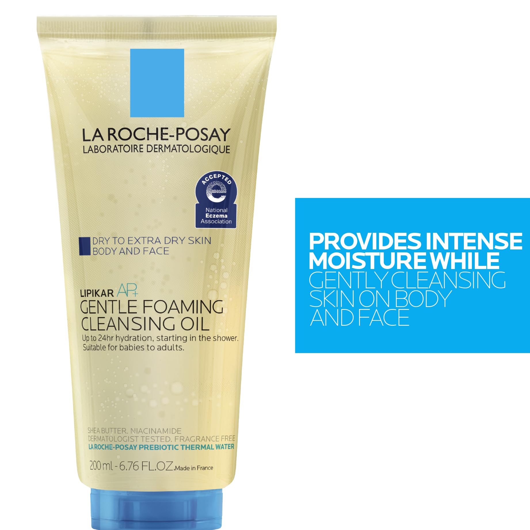 Lipikar AP+ in a bathroom scene for shower routines