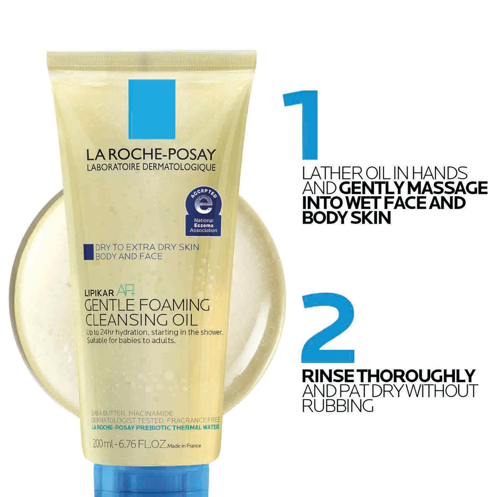 Lipikar AP+ fragrance-free formula suitable for sensitive skin