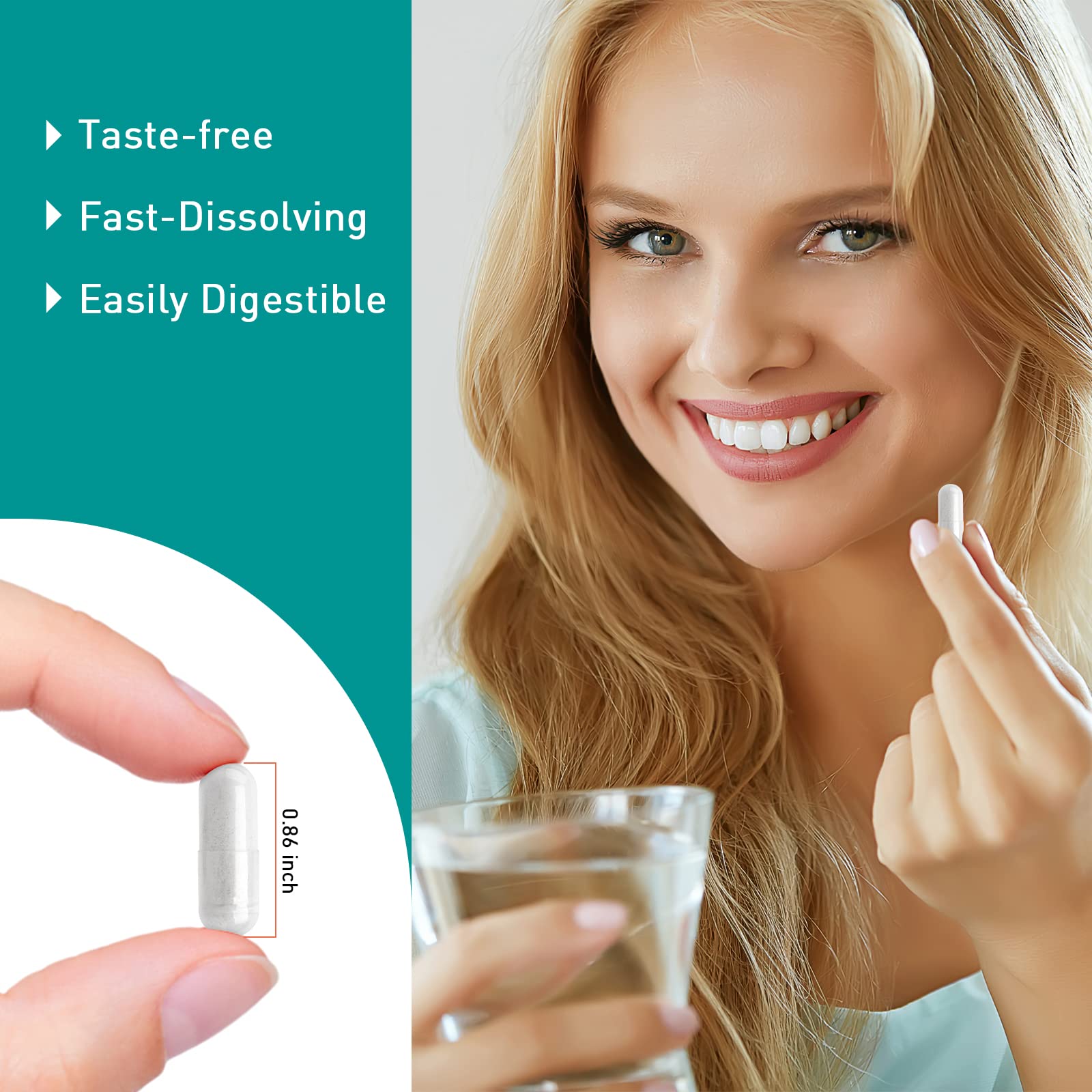 Lipmaxmall NACET Ethyl Ester bottle pour demonstrates simple daily dosage.