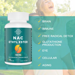 Lipmaxmall NACET Ethyl Ester bottle on wood background for daily routine.