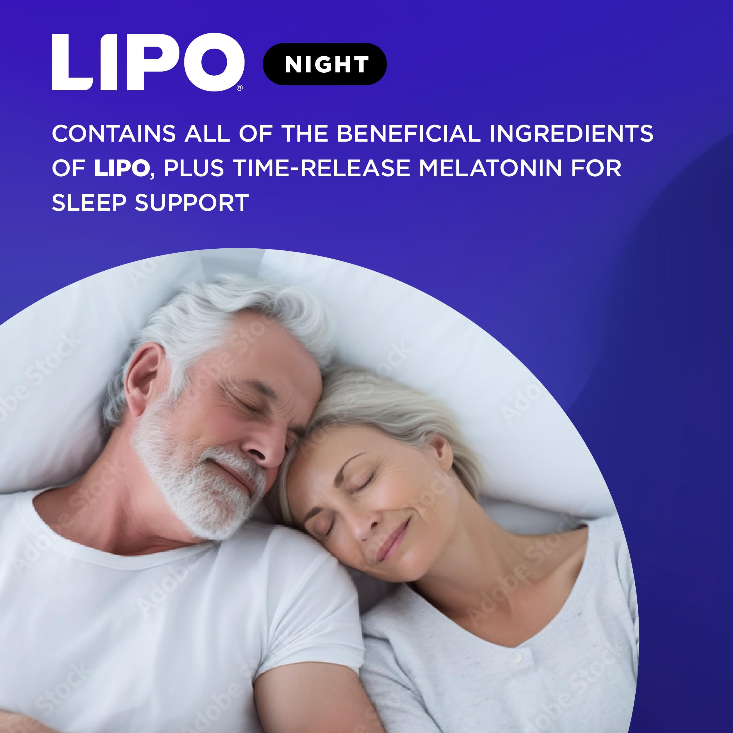 Lipo-Flavonoid Night 30-caplet bottle ready for night use.
