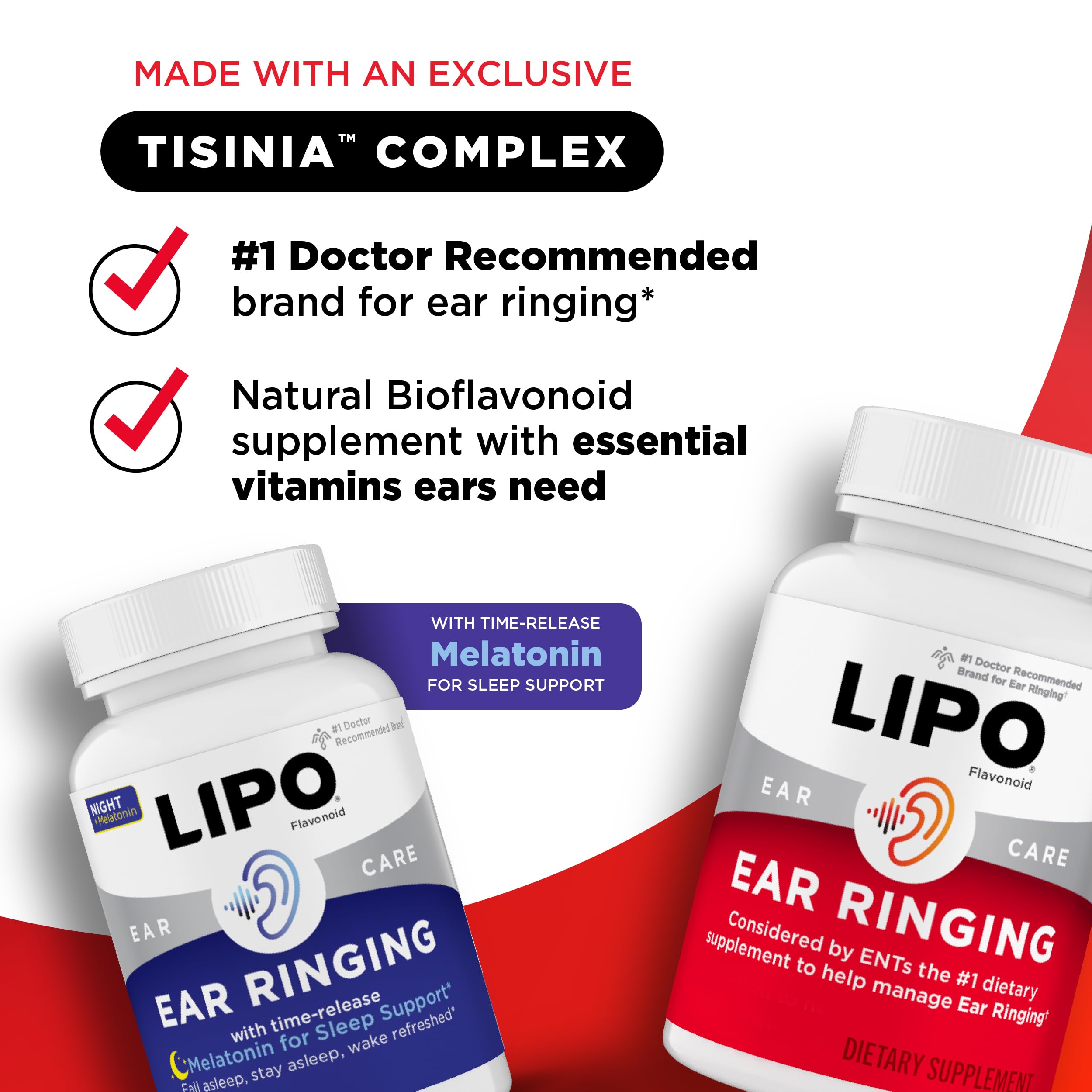 Lipo-Flavonoid Night label emphasizes melatonin addition for sleep-friendly evenings.