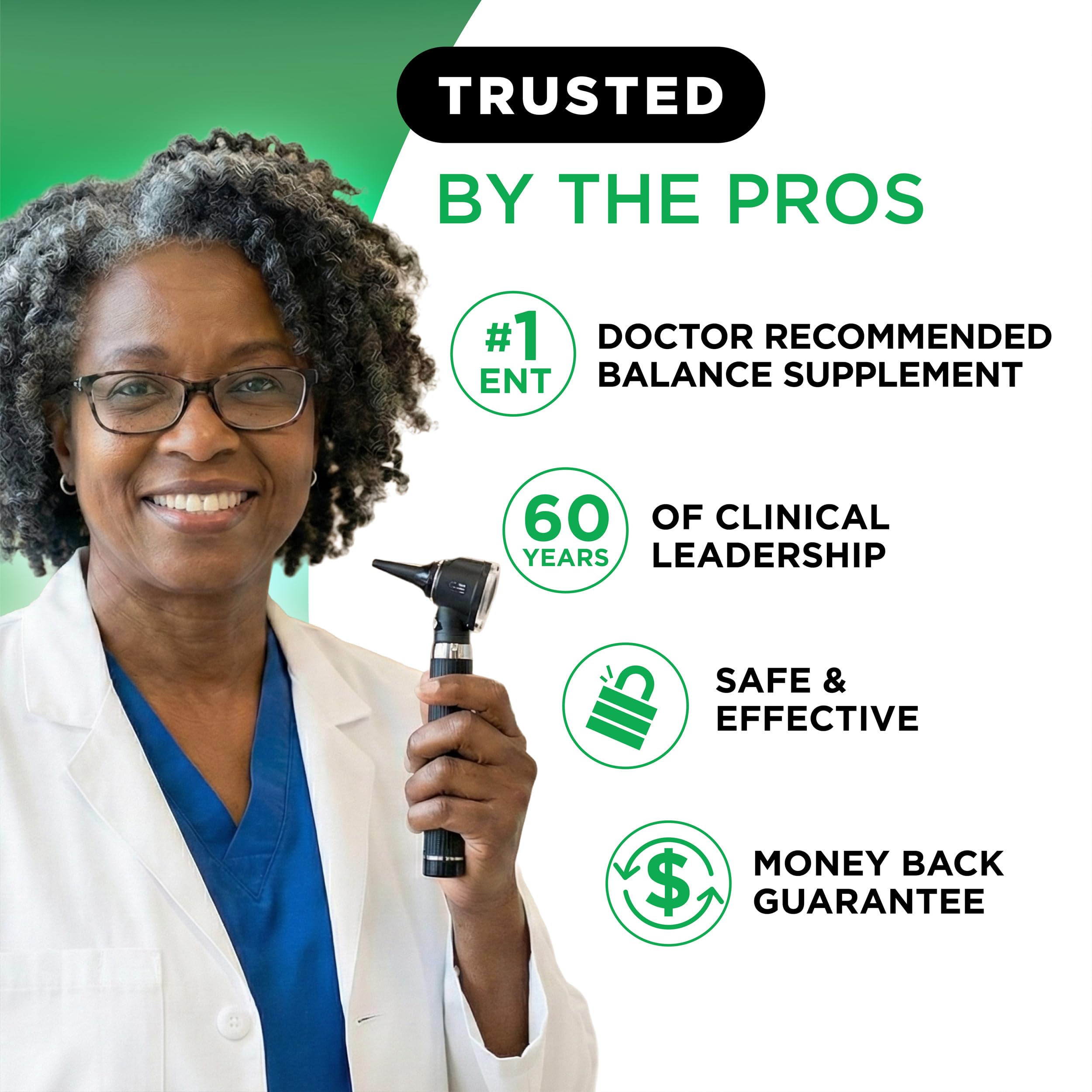 Lipo-Flavonoid inner ear health graphic suggests balance and clarity.