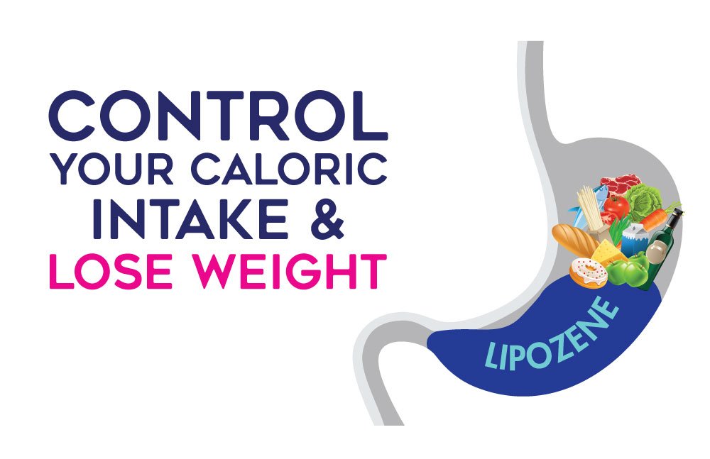 Lipozene Mega Bottle packaging display with product info.