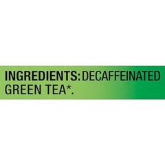 Lipton cup pouring hot decaf green tea, smooth and ready
