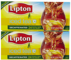 Lipton Decaffeinated Iced Tea bags for quick, caffeine-free refreshment at home