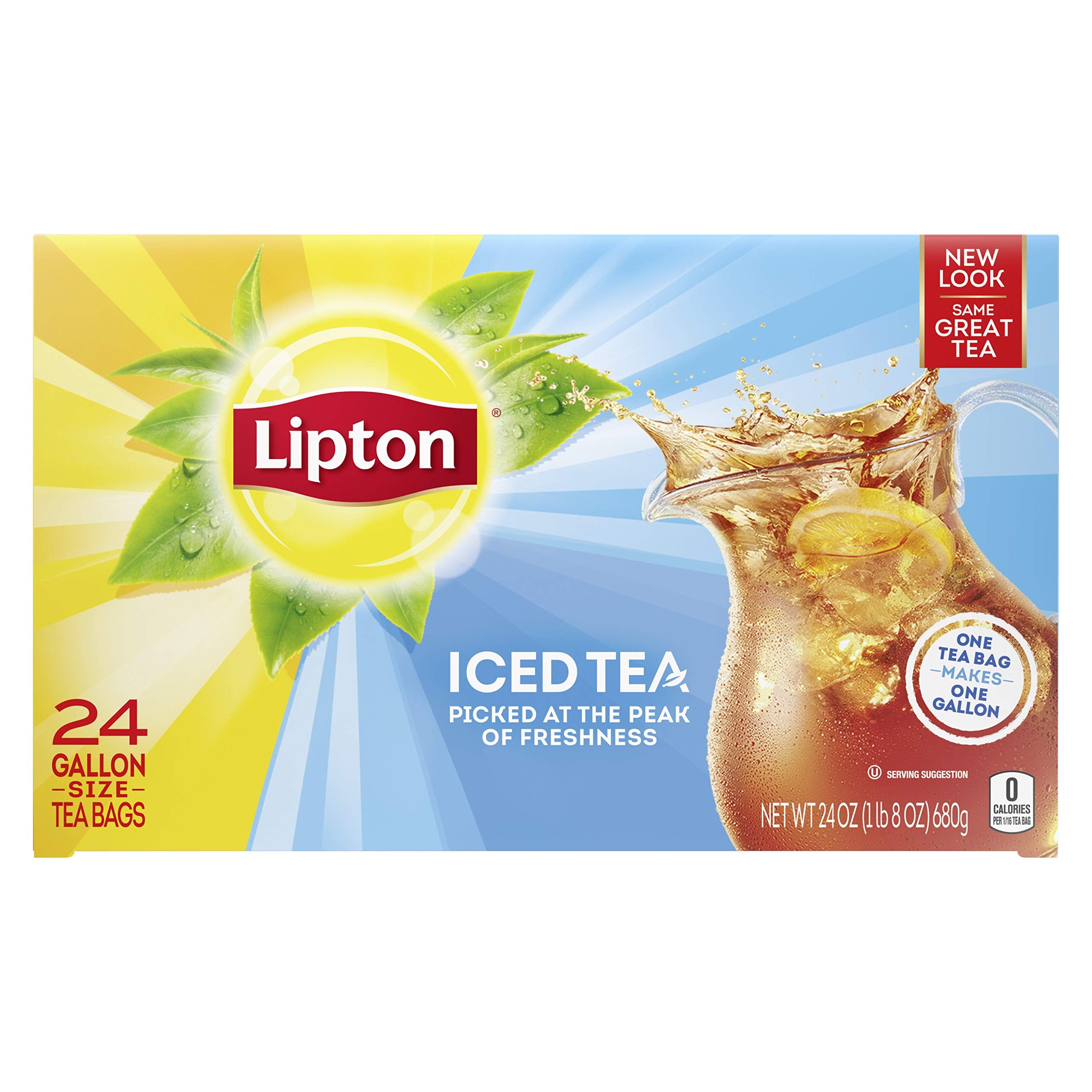 Lipton gallon-tea-bags show peak flavor for refreshing iced tea.
