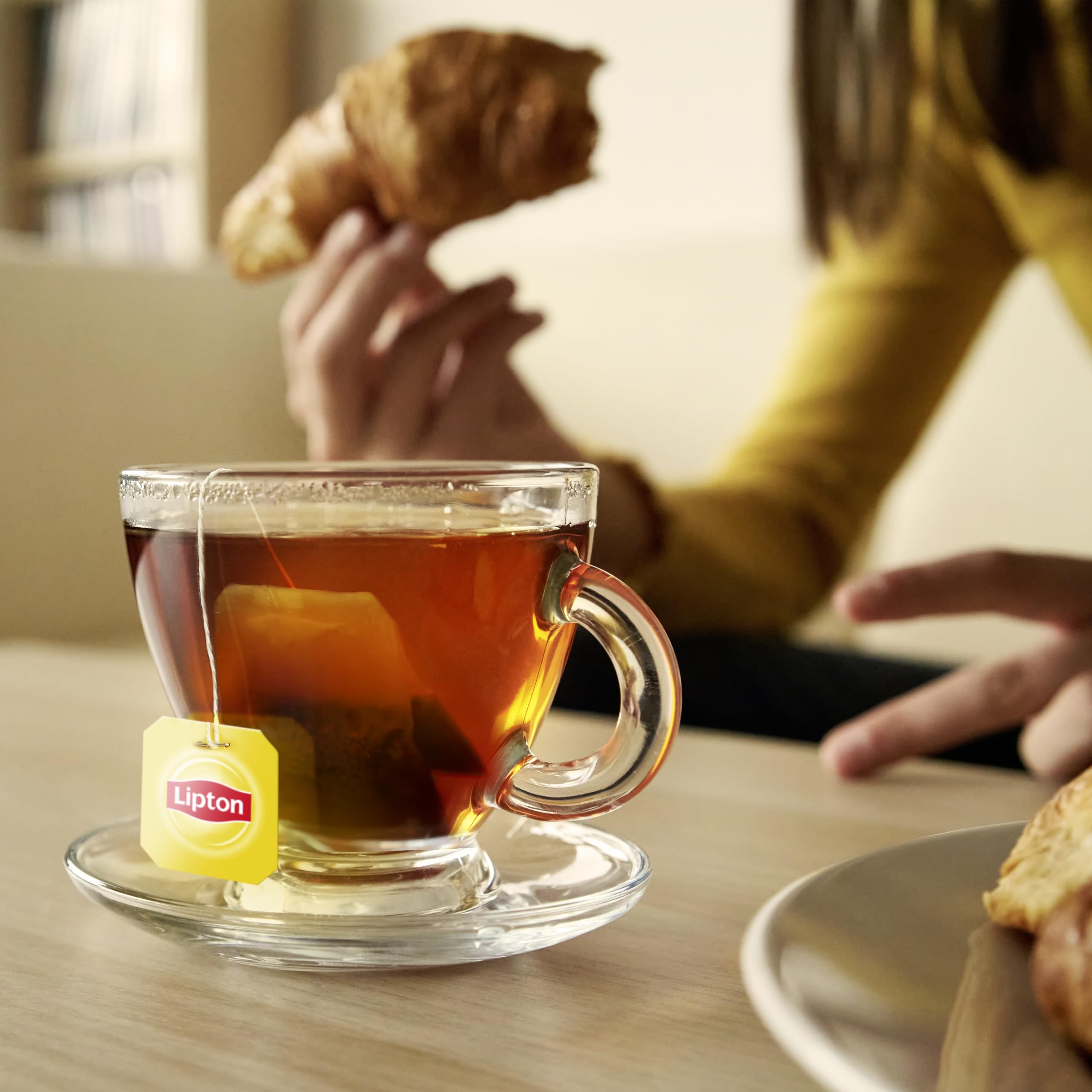 Rainforest Alliance seal on Lipton Organic Black Tea packaging.