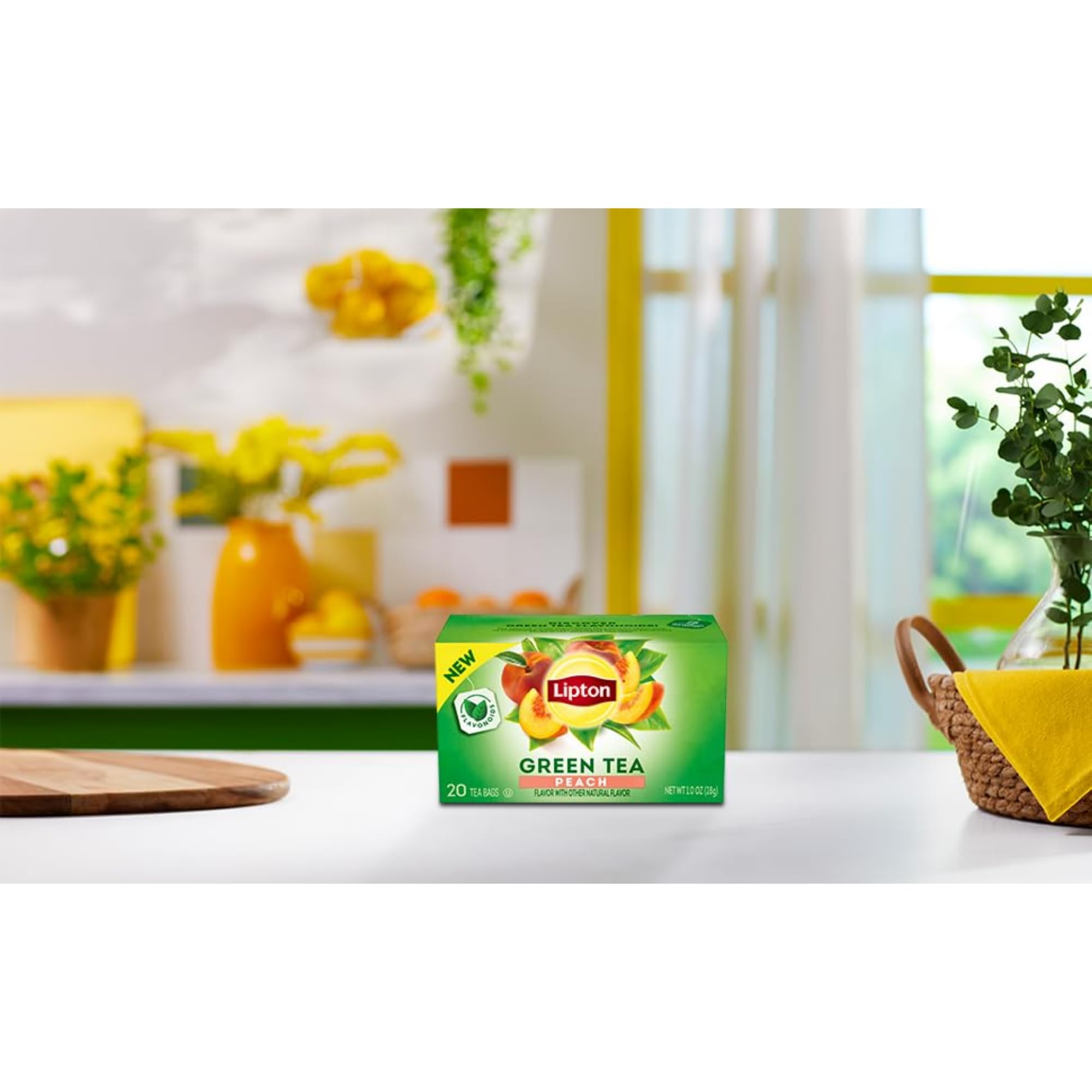 A calming daily ritual with Lipton Peach Green Tea, sugar-free.