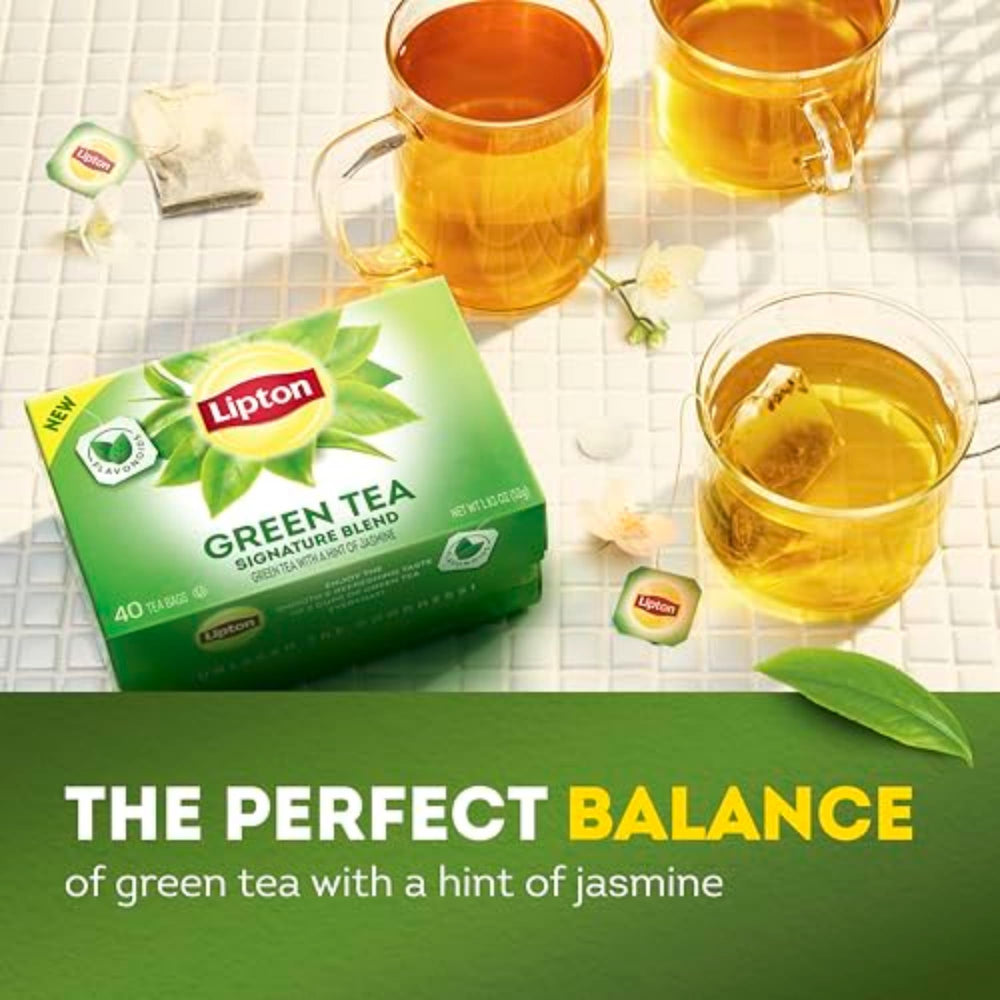 Lipton Signature Blend six-pack boxes for easy stocking and sharing.