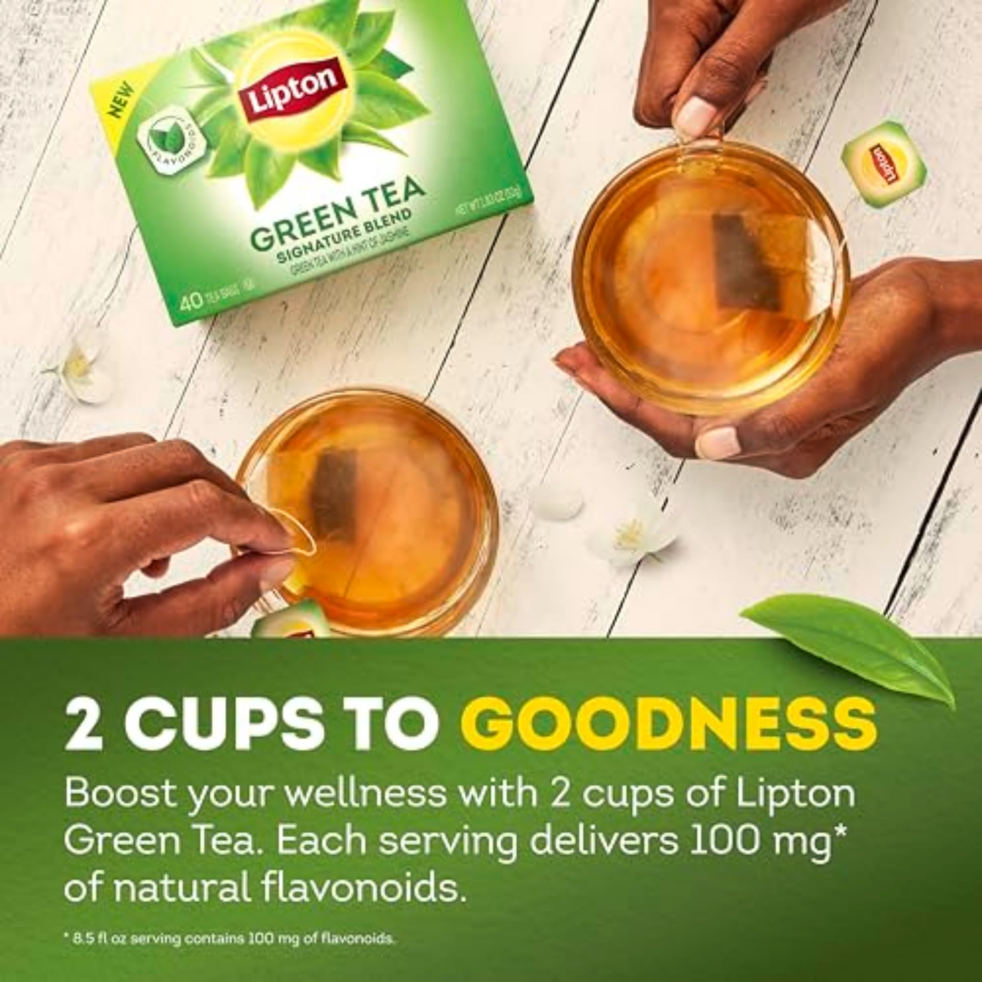 Lipton Signature Blend jasmine infusion visual showing floral aroma