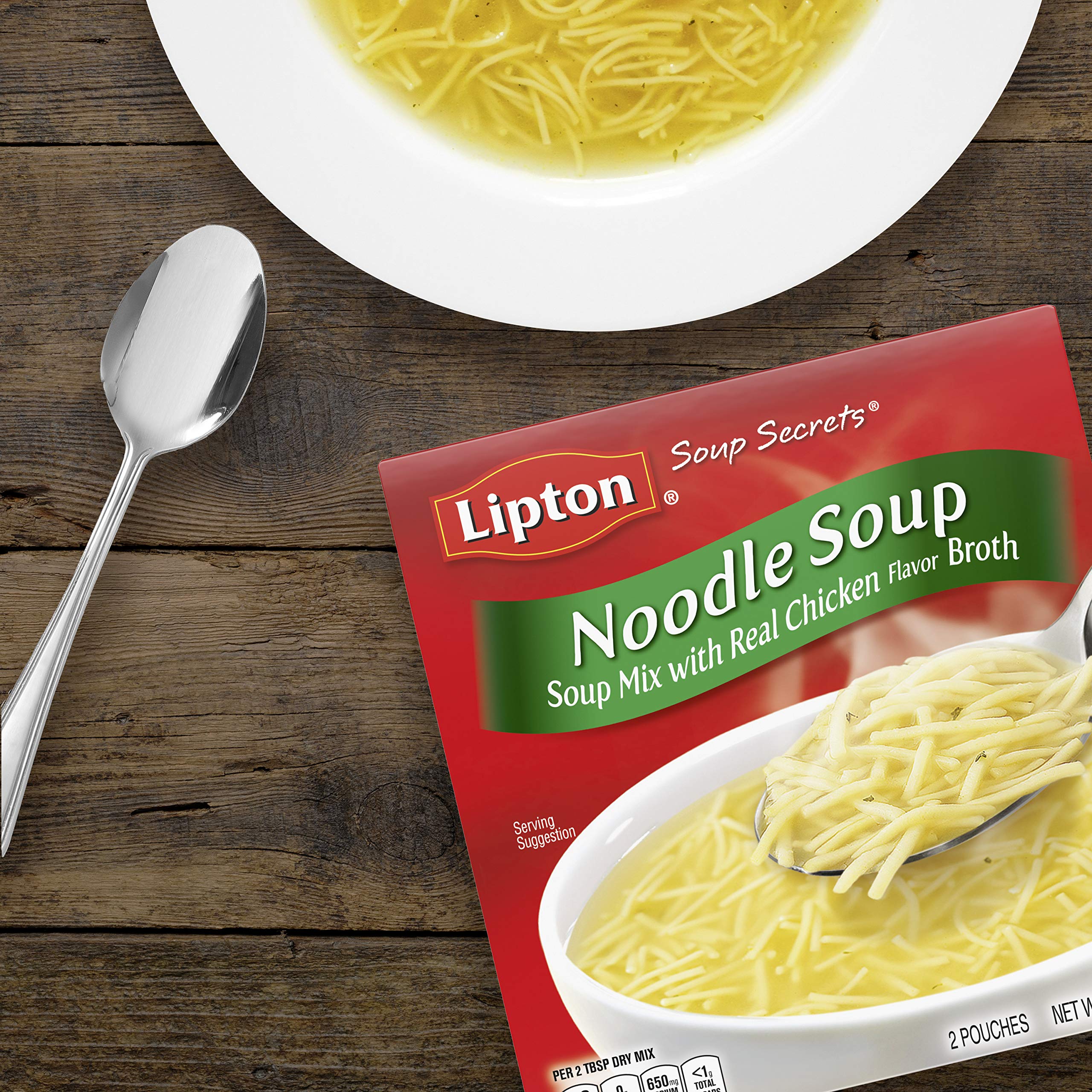 Lipton Soup Secrets pantry shelf display shows accessible pantry staple.