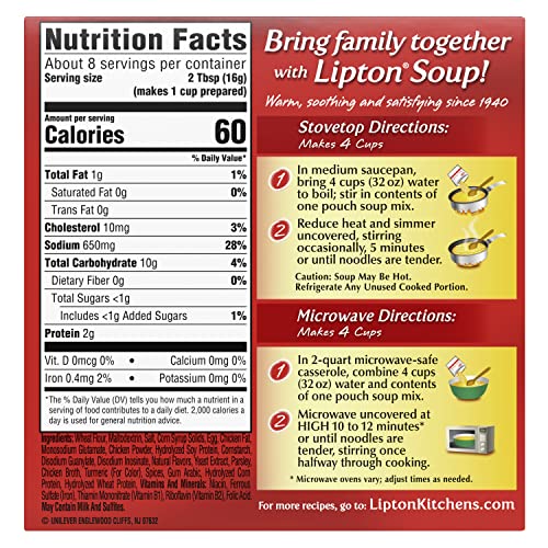 Lipton Soup Secrets water-and-mix setup enables quick weeknight soup.