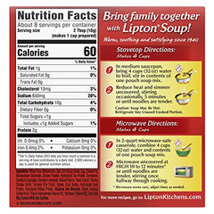 Lipton Soup Secrets water-and-mix setup enables quick weeknight soup.