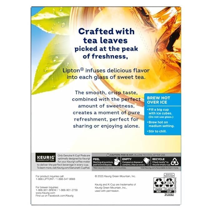 Lipton Southern Sweet Tea K-Cups dining setup