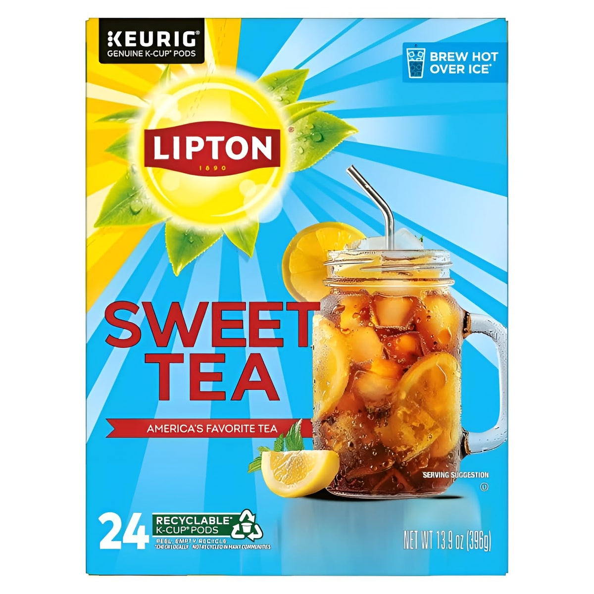 Lipton Southern Sweet Tea K-Cups packaging for convenient iced tea