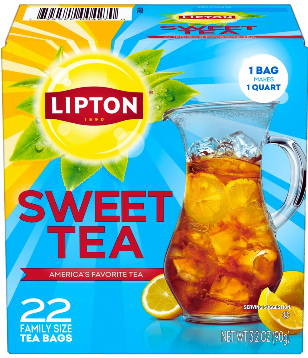 Close-up of Lipton tea bags highlighting easy home brewing.