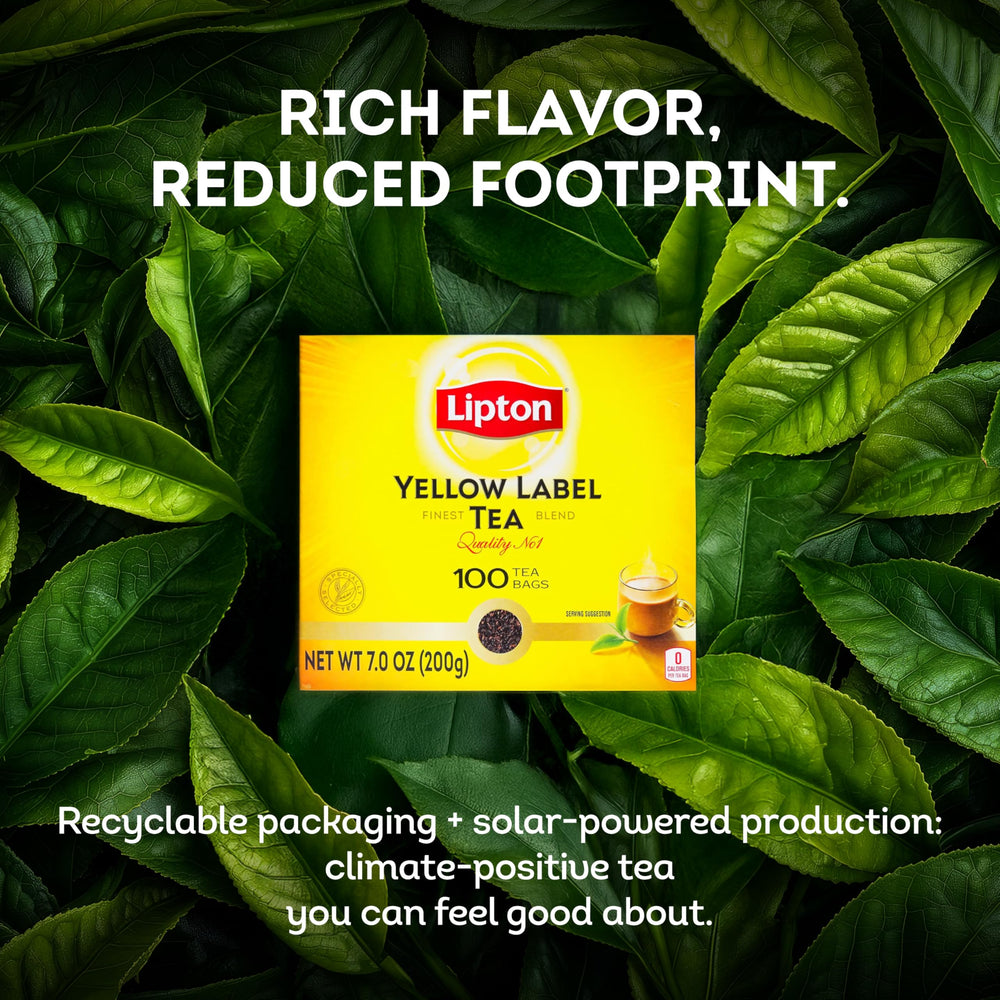 Lipton Yellow Label classic black tea delivers a comforting cup