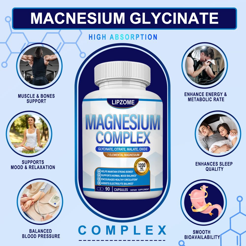 Non-GMO and gluten-free Lipzome Magnesium Complex label