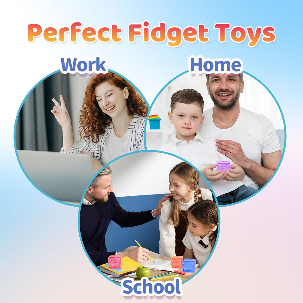 Liqilamii green ice cube squishy supports mindful fidgeting and stress management.