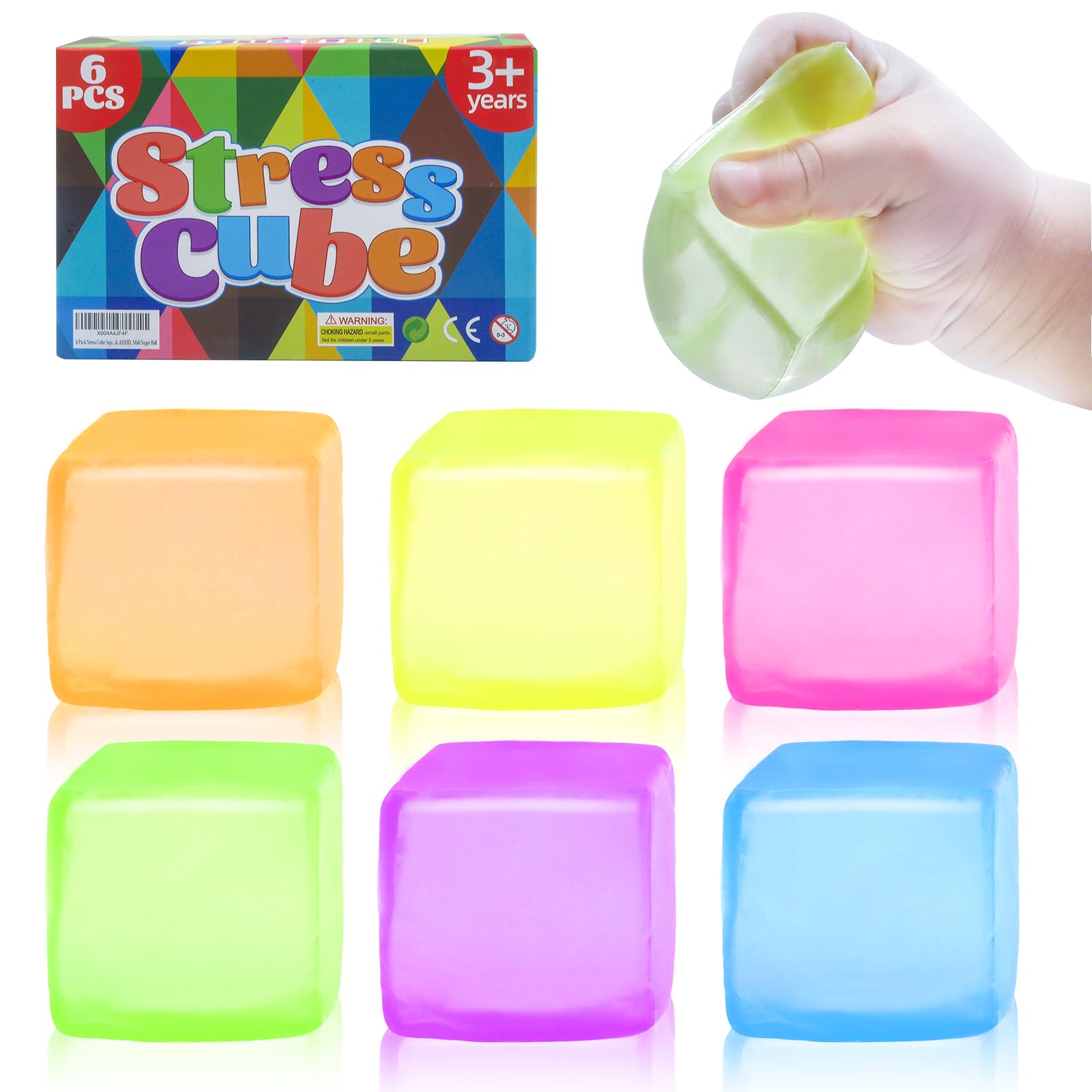Liqilamii stress cube collection promotes calm tactile relief at work and study.