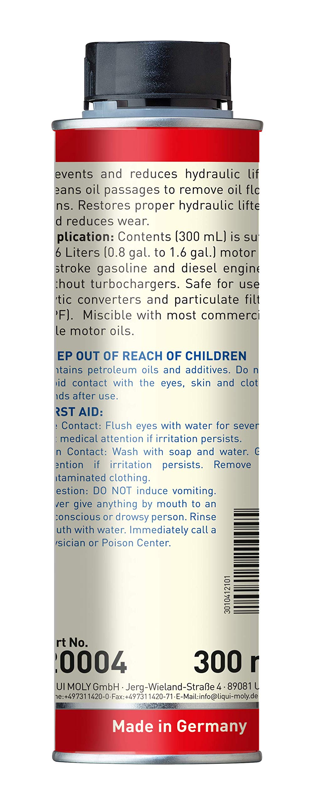 Liqui Moly hydraulic lifter additive in use demonstrates application and valve bore cleaning benefits.